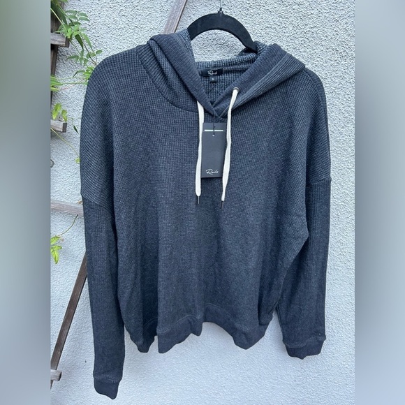 Rails Sweaters - Rails Murray Thermal Knit Hoodie in Charcoal New with Tags!